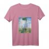 Claude Monet Lustiges T-Shirt mit Sonnenschirm – Impressionistisches Ölgemälde für Kunstliebhaber, Freunde & Familie als Geschenk zum Vatertag, Muttertag & Geburtstag