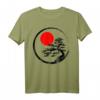Bonsai Kreis Buddhismus T-Shirt mit Japanischer Sonne – Kunst Geschenk für Zen, Meditation & Buddhismus Fans