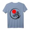 Bonsai Kreis Buddhismus T-Shirt mit Japanischer Sonne – Kunst Geschenk für Zen, Meditation & Buddhismus Fans