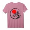 Bonsai Kreis Buddhismus T-Shirt mit Japanischer Sonne – Kunst Geschenk für Zen, Meditation & Buddhismus Fans