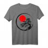Bonsai Kreis Buddhismus T-Shirt mit Japanischer Sonne – Kunst Geschenk für Zen, Meditation & Buddhismus Fans
