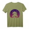 Lila Bonsai Sonnenuntergang T-Shirt – Surreales Japan-Design in Retro-Optik für Natur- und Sonnenuntergang-Fans