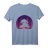 Lila Bonsai Sonnenuntergang T-Shirt – Surreales Japan-Design in Retro-Optik für Natur- und Sonnenuntergang-Fans