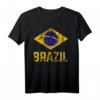 BRASILIEN Flagge T-Shirt für Damen, Herren & Kinder - Retro Design, klassisch geschnitten, perfekt für Brasilien-Fans