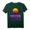 Outrun Synthwave Vaporwave 80er Jahre Retro T-Shirt mit leuchtenden Farben & geometrischen Mustern