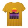 Outrun Synthwave Vaporwave 80er Jahre Retro T-Shirt mit leuchtenden Farben & geometrischen Mustern