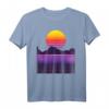 Outrun Synthwave Vaporwave 80er Jahre Retro T-Shirt mit leuchtenden Farben & geometrischen Mustern