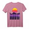 Outrun Synthwave Vaporwave 80er Jahre Retro T-Shirt mit leuchtenden Farben & geometrischen Mustern