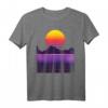 Outrun Synthwave Vaporwave 80er Jahre Retro T-Shirt mit leuchtenden Farben & geometrischen Mustern