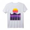 Outrun Synthwave Vaporwave 80er Jahre Retro T-Shirt mit leuchtenden Farben & geometrischen Mustern