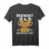 Bratwurst & Bier Darum Bin Ich Hier T-Shirt – Lustiges Grill- und Bier-Outfit für Wurst- und Bierliebhaber, perfektes Geschenk für Griller