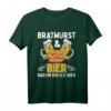 Bratwurst & Bier Darum Bin Ich Hier T-Shirt – Lustiges Grill- und Bier-Outfit für Wurst- und Bierliebhaber, perfektes Geschenk für Griller
