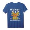 Bratwurst & Bier Darum Bin Ich Hier T-Shirt – Lustiges Grill- und Bier-Outfit für Wurst- und Bierliebhaber, perfektes Geschenk für Griller