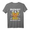 Bratwurst & Bier Darum Bin Ich Hier T-Shirt – Lustiges Grill- und Bier-Outfit für Wurst- und Bierliebhaber, perfektes Geschenk für Griller