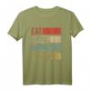 Stilvolles Retro 70er Eat Sleep Hamilton Musical T-Shirt - Lustiges Design für Hamilton-Fans, Events und Partys