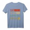 Stilvolles Retro 70er Eat Sleep Hamilton Musical T-Shirt - Lustiges Design für Hamilton-Fans, Events und Partys