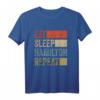 Stilvolles Retro 70er Eat Sleep Hamilton Musical T-Shirt - Lustiges Design für Hamilton-Fans, Events und Partys
