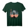 Futuristischer Geister Samurai T-Shirt - Japanische Cyberpunk Streetwear für Anime- und Samurai-Fans mit Mond und Katana Design