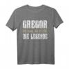 Lustiges Gregor T-Shirt – Personalisierte Geschenkidee für Männer, Kinder und Jungen mit dem Namen Gregor