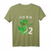 Kinder Geburtstagsshirt Ich bin 2 Jahre Alt Dino - Lustiges Dinosaurier Design für den 2. Geburtstag, perfekt für Jungen & Mädchen