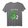 Kinder Geburtstagsshirt Ich bin 2 Jahre Alt Dino - Lustiges Dinosaurier Design für den 2. Geburtstag, perfekt für Jungen & Mädchen