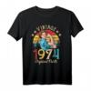 Vintage 1974 46. Geburtstag T-Shirt – Originelles Geschenk für 46 Jahre alte Geburtstagskinder, Retro Design für Männer und Frauen