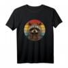 Retro Vintage Raccoon Sunset Baby Waschbär Geschenk T-Shirt – Lustiges Tiermotiv für Waschbär Liebhaber zum Geburtstag & Weihnachten