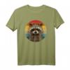 Retro Vintage Raccoon Sunset Baby Waschbär Geschenk T-Shirt – Lustiges Tiermotiv für Waschbär Liebhaber zum Geburtstag & Weihnachten