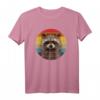 Retro Vintage Raccoon Sunset Baby Waschbär Geschenk T-Shirt – Lustiges Tiermotiv für Waschbär Liebhaber zum Geburtstag & Weihnachten