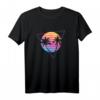 Palm Sunset 80er Jahre Vibe Retrowave Synthwave Ästhetik T-Shirt – Perfektes Geschenk für Retro- und Musikfans