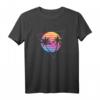 Palm Sunset 80er Jahre Vibe Retrowave Synthwave Ästhetik T-Shirt – Perfektes Geschenk für Retro- und Musikfans