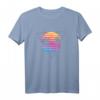 Palm Sunset 80er Jahre Vibe Retrowave Synthwave Ästhetik T-Shirt – Perfektes Geschenk für Retro- und Musikfans
