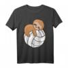Faultier Volleyball T-Shirt - Lustiges Schlafshirt für Volleyballfans, Mädchen, Jungen und Erwachsene