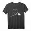 Vogel T-Shirt mit Herz Motiv – Perfektes Geschenk für Vogelliebhaber, Wellensittich Besitzer & Ornithologen zu Weihnachten & Geburtstag
