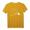 Vogel T-Shirt mit Herz Motiv – Perfektes Geschenk für Vogelliebhaber, Wellensittich Besitzer & Ornithologen zu Weihnachten & Geburtstag