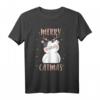 40 Geburtstag T-Shirt mit Merry Catmas - Festliches Katzenmotiv für Weihnachtsliebhaber & Katzenfreunde