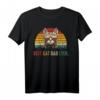 Best Cat Dad Ever Vintage Katzenpapa T-Shirt - Lustiges Geschenk für Katzenliebhaber und -papa, perfekt zum Geburtstag oder als kleine Aufmerksamkeit