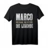 Lustiges Marco T-Shirt Geschenk mit Name – Der Mann. Der Mythos. Die Legende. Perfektes Geschenk für Marco