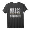 Lustiges Marco T-Shirt Geschenk mit Name – Der Mann. Der Mythos. Die Legende. Perfektes Geschenk für Marco