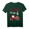 Kinder Alarm Ich bin 4 Jahr Feuerwehrauto T-Shirt – Lustiges Geburtstagsgeschenk für Jungen zum 4. Geburtstag