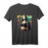 Cyberpunk-Ästhetik - Cyberpunk Mona Lisa T-Shirt mit moderner Kunstparodie, perfekt für Kunststudenten, Lehrer und Kunstliebhaber