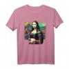 Cyberpunk-Ästhetik - Cyberpunk Mona Lisa T-Shirt mit moderner Kunstparodie, perfekt für Kunststudenten, Lehrer und Kunstliebhaber
