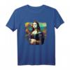 Cyberpunk-Ästhetik - Cyberpunk Mona Lisa T-Shirt mit moderner Kunstparodie, perfekt für Kunststudenten, Lehrer und Kunstliebhaber