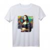 Cyberpunk-Ästhetik - Cyberpunk Mona Lisa T-Shirt mit moderner Kunstparodie, perfekt für Kunststudenten, Lehrer und Kunstliebhaber