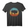 Bison Retro Vintage 60er 70er Jahre Sonnenuntergang T-Shirt – Für Tierliebhaber, Naturliebhaber & Yellowstone-Fans