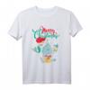Weihnachten Princess Ariel Merry Christmas T-Shirt - Lizenzierte Disney Prinzessin Kleidung für Mädchen