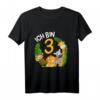 Kinder Geburtstag T-Shirt für 3-Jährige - Dschungel Tier Motiv, Niedliches Geschenk für Mädchen & Jungen, Perfekt für den Dschungel Party Motto
