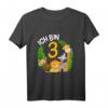 Kinder Geburtstag T-Shirt für 3-Jährige - Dschungel Tier Motiv, Niedliches Geschenk für Mädchen & Jungen, Perfekt für den Dschungel Party Motto