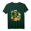 Kinder Geburtstag T-Shirt für 3-Jährige - Dschungel Tier Motiv, Niedliches Geschenk für Mädchen & Jungen, Perfekt für den Dschungel Party Motto