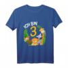 Kinder Geburtstag T-Shirt für 3-Jährige - Dschungel Tier Motiv, Niedliches Geschenk für Mädchen & Jungen, Perfekt für den Dschungel Party Motto